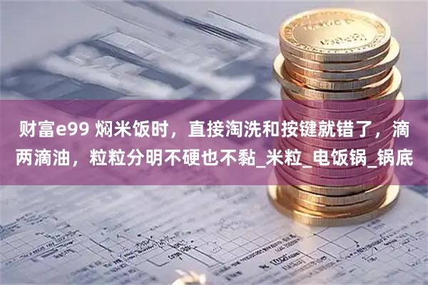 财富e99 焖米饭时，直接淘洗和按键就错了，滴两滴油，粒粒分明不硬也不黏_米粒_电饭锅_锅底