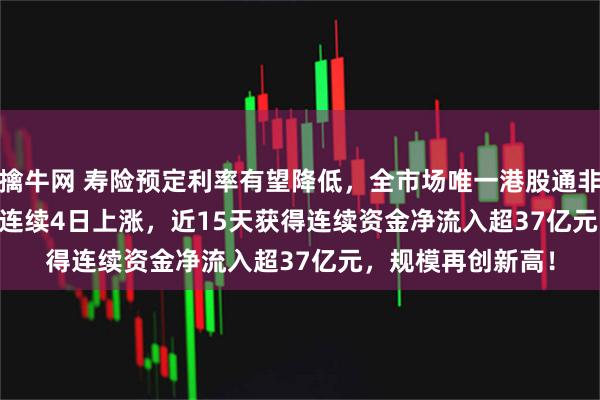 擒牛网 寿险预定利率有望降低，全市场唯一港股通非银ETF(513750)连续4日上涨，近15天获得连续资金净流入超37亿元，规模再创新高！
